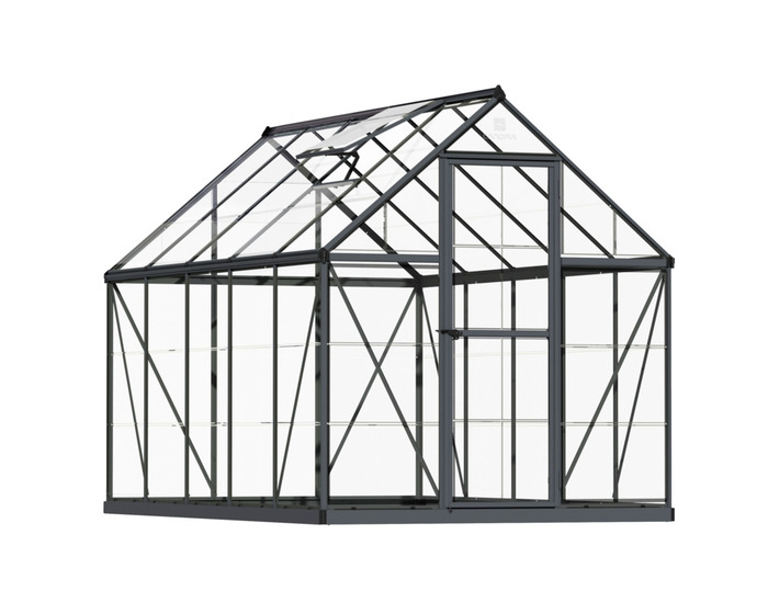 Växthus Harmony 5,7 m² Mörkgrå Canopia by Palram